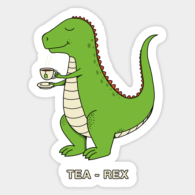 Tea Rex Sticker by coffeeman
